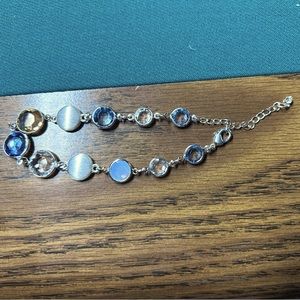 Swarovski Silver, Multicolored Crystal Bracelet